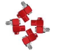 BELLIFFY Raccordo Girevole per Tubo Flessibile Pneumatico 1/4 Npt in Lega di Alluminio Rotazione 360 Gradi Connettore Rapido per Compressore D’Aria Set da 4 Pezzi per Utensili Pneumatici