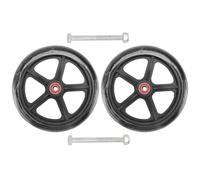 BELLIFFY Ruota Anteriore Sedia a Ruote 7 Pollici Set 2 Pezzi Gomma Poliuretanica Solida Cuscinetti a Sfera Ricambio per Sedia Manuale ad Alta Capacità di Carico per Carrozzina Disabili