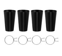 BELLIFFY Set 4 Pezzi Ganci in Acciaio e Portabicchieri in Plastica per Pannelli Forati 8 Cm, Organizer da Parete per Garage e Officina, Accessori per Stanza Lavori Manuali e Salvaspazio