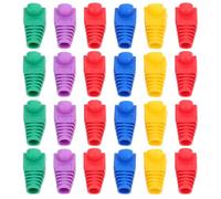 BELLIFFY Set 50 Coperture Terminali Connettori Ethernet Cat5 Cat6 Cat7, Guaine Protettive per Cavi Dati, Stivali Protezione Connettori Rete, Compatibili per Protezione Cavi Colore Casuale