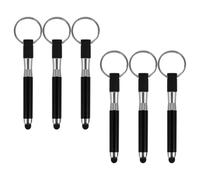 BELLIFFY Set 6 Mini Penne Stilo Capacitive Portachiavi, Penna a Sfera per Touchscreen Tablet e Smartphone, Stilo Portachiavi Piccolo Compatibile Dispositivi Touch, Accessorio Pratico