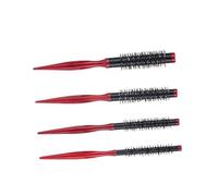 BELLIFFY Set Di 4 Pettini A Rulli Per Salone Di Bellezza Per Ricci Con Manico in Legno Tubo in Alluminio Termoconduttivo Comodi Da Impugnare