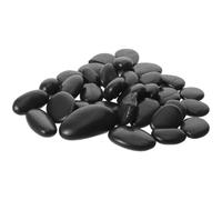 BELLIFFY Set di Pietre Naturali per Cucinare, Ciottoli Neri Resistenti al Calore, Sassi di Fiume Levigati, per Giardino e Riunioni all'Aperto, 1 Set