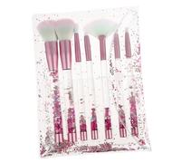 BELLIFFY Set Di Strumenti Per Trucco Portatile Manico Trasparente A Forma Di Cono Di Cristallo Giallo Per Trucco Dei Cosmetici Professionale