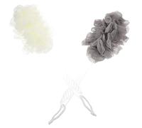 BELLIFFY Spazzola per Corpo da Bagno 2 Pezzi Asciugamano Esfoliante Scrubbing Corpo Manico lungo Accessori da Bagno per Pulizia Schiena Collo Gambe Braccia Uso Quotidiano Colore Casuale