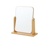 BELLIFFY Specchio Da Tavolo Girevole in Legno Supporto Rotante Specchio Cosmetico Ad Alta Trasparenza