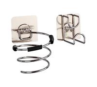 BELLIFFY Supporto Per Asciugacapelli Da Parete Per Bagno Facile Da Installare Porta Lavabo Argento 1 Set Per Riporre in Modo Ordinato