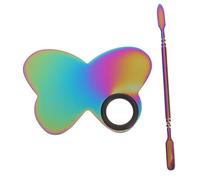 BELLIFFY Tavolozza A Forma Di Farfalla Palette Per Fondotinta Spatole Cosmetiche Strumenti Per Nail Art Piastra Miscelazione Per Cosmetico