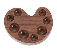 BELLIFFY Tavolozza Acquerelli in Legno Marrone Coperchio, Scatola Pigmenti | Forma ad Angoli Arrotondati, Finitura Semplice, per Acquerelli e Pigmenti da Pittura