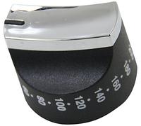 Belling Stoves Howdens 082585706 - Manopola di controllo per forno, colore: Nero e Cromato