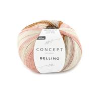 BELLINO by Concept di Katia gomitoli da 150 grammi e 550 metri. (202 - Ocre-Verde-Rosa)