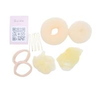 BelliNoxx Set Dutt Maker per capelli da torneo. 2 ciambelle per capelli, 2 retine per capelli, 4 aghi per capelli a forma di U e 2 elastici. Per acconciatura da cavaliere, ballerina di BelliNoxx