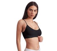 BELLISSIMA 3 Pezzi, Brassiere Made in Italy Comfort in Microfibra Elasticizzata - Spallino Sottile, Sostegno Senza Ferretto, Morbida e Traspirante, Nero, L/XL