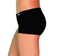 BELLISSIMA 3 Pezzi di Boxer COCCOLA Bambina Microfibra Elasticizzata,Tassello in Cotone. Nero, 10-12 Anni