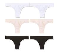 Bellissima (6pz) Perizoma in Microfibra Vita Bassa (SM, 2 Bianchi 2 Neri 2 Nude)