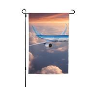 Bellissima bandiera da giardino con aereo di cielo versatile ed elegante, per tutte le stagioni, decorazione per cortili, verande, giardini