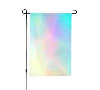 Bellissima bandiera estiva da giardino con lamina olografica con trama arcobaleno, da 12x18 pollici, bifacciale, per esterni