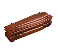 Bellissima bara in legno con croce e maniglie dorate Urna per ceneri funerarie