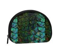 Bellissima borsa portaoggetti per assorbenti igienici da trucco a forma di piuma di pavone, portamonete per cosmetici da donna