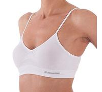 BELLISSIMA Brassiere Microfibra Spalla Stretta Art. 051 (3pz) - S/M, Bianco