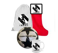 Bellissima calza della befana del tifoso Bianconero mix di dolciumi assortiti 275 g + 3 gadget: tazza ceramica, sacca in nylon e pallone cuoio n.5 bianconeri torino