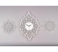 BELLISSIMA DECORAZIONE TRAFORATA: OROLOGIO + DUE MANDALI