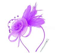 Bellissima fascia per capelli con piume di rosa, design vintage, elegante accessorio da sera, ideale per vestire abiti