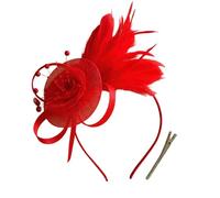 Bellissima fascia per capelli con piume di rosa, design vintage, elegante accessorio per capelli da sera, ideale per vestire abiti con rose