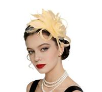Bellissima fascia per capelli con piume di rosa, design vintage, elegante accessorio per capelli da sera, ideale per vestire abiti con rose