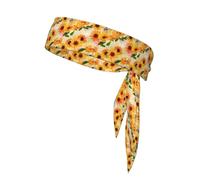 Bellissima fascia per capelli con stampa di girasole, cravatta ninja karate, fasce per il sudore atletiche, fascia per la testa per allenamento traspirante