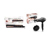 Bellissima Imetec Creativity Ceramic & Tourmaline, Piastra Per Capelli, Nero E R