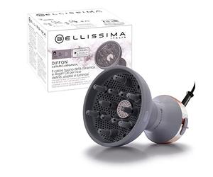 Bellissima Imetec Diffon Ceramic & Argan Oil, Diffusore ad Aria Calda per Capelli Ricci, Tecnologia Ceramica e Olio di Argan, 2 Livelli Aria/Temperatura, Asciugatura Delicata, 700 W