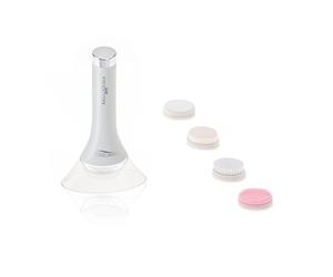 BELLISSIMA Imetec Face Cleansing Pure&Light Spazzola per la Pulizia del Viso, 4 Diverse Testine Trattamenti Personalizzati, Uso Anche Sotto Doccia una Pelle Liscia e Levigata