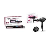 Bellissima Imetec Intellisense B24 100 Piastra per Capelli Lisci e Mossi a 60 & deg & Bellissima Imetec Asciugacapelli K9 2300 Asciuga e Mantiene Idratati i Capelli senza Effetto Crespo, 2300 W