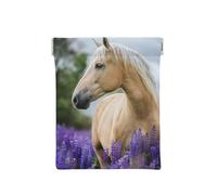 Bellissima lavanda di cavallo Palomino, Spremere il portafoglio superiore da donna Borsa portaoggetti Piccola portamonete Portamonete
