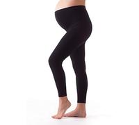 Bellissima Maternity Leggings Seamless Modellante Supporto Pancia E Cinturino Extra SOFRT Super vestibilità Confort Senza Cuciture Made in Italia (as6, Alpha, s, m, Regular, Regular, Nero, S/M)