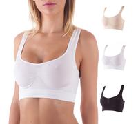 BELLISSIMA - OFFERTA 3 REGGISENO PUSH UP DONNA MICROFIBRA SENZA CUCITURE - 029