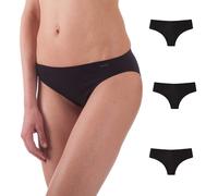 BELLISSIMA Slip Donna in Microfibra Elasticizzata Art. 014 3 Pezzi Misura e Colore a Scelta (S/M, Nero)