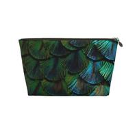 Bellissima piuma di pavone, Borsa per il trucco Borsa per cosmetici Borsa da toilette da viaggio portatile Borsa da toilette
