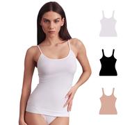 BELLISSIMA - SET 3 CANOTTE DONNA SPALLA STRETTA MICROFIBRA ELASTICIZZATA - 052