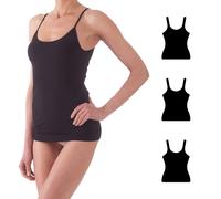 BELLISSIMA - SET 3 CANOTTE DONNA SPALLA STRETTA MICROFIBRA ELASTICIZZATA - 052