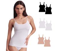 BELLISSIMA - SET 6 CANOTTE DONNA SPALLA STRETTA MICROFIBRA ELASTICIZZATA - 052