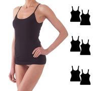 BELLISSIMA - SET 6 CANOTTE DONNA SPALLA STRETTA MICROFIBRA ELASTICIZZATA - 052