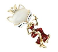 Bellissima spilla con volpi per decorare sciarpe o borse alla moda con volpi, Einheitsgröße, come descritto