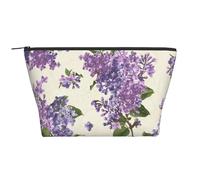 Bellissima stampa di fiori viola, Borsa da toilette Borsa per trucco Borsa per cosmetici Borsa da toilette da viaggio portatile