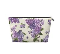 Bellissima stampa di fiori viola, Borsa da toilette Borsa per trucco Borsa per cosmetici Borsa da toilette da viaggio portatile