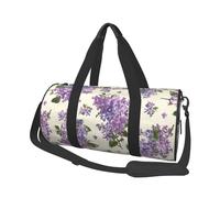 Bellissima stampa di fiori viola, Borsone da viaggio di grande capacità Borsa rotonda Borsa da viaggio sportiva Borsa da viaggio Borsa da fitness
