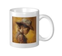 Bellissima tazza in ceramica con cowgirl, arte occidentale, elegante tazza da caffè tee, tazza per acqua per casa e ufficio, 325 ml