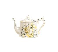 Bellissima teiera da 900 ml, annaffiatoio, brocca, bollitore in porcellana europea, pentola in ceramica(White1)