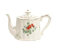 Bellissima teiera da 900 ml, annaffiatoio, brocca, bollitore in porcellana europea, pentola in ceramica(White2)